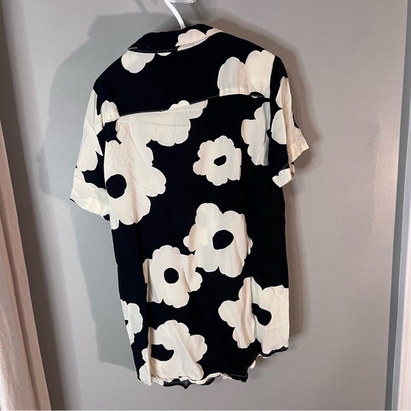 Denim & flower boys dress shirt - Picture 4 of 4